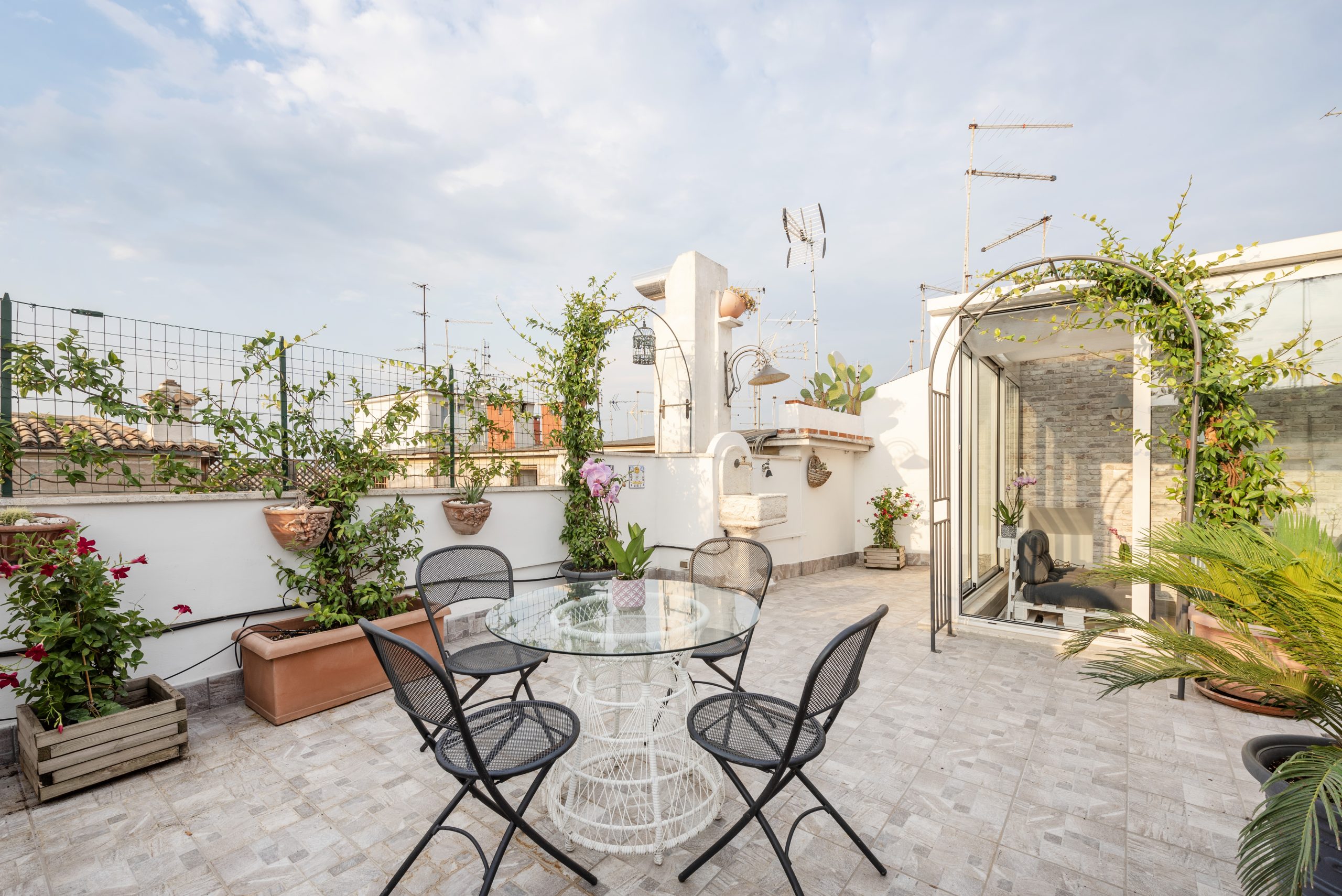 large panoramic terrace with views of St. John's Basilica