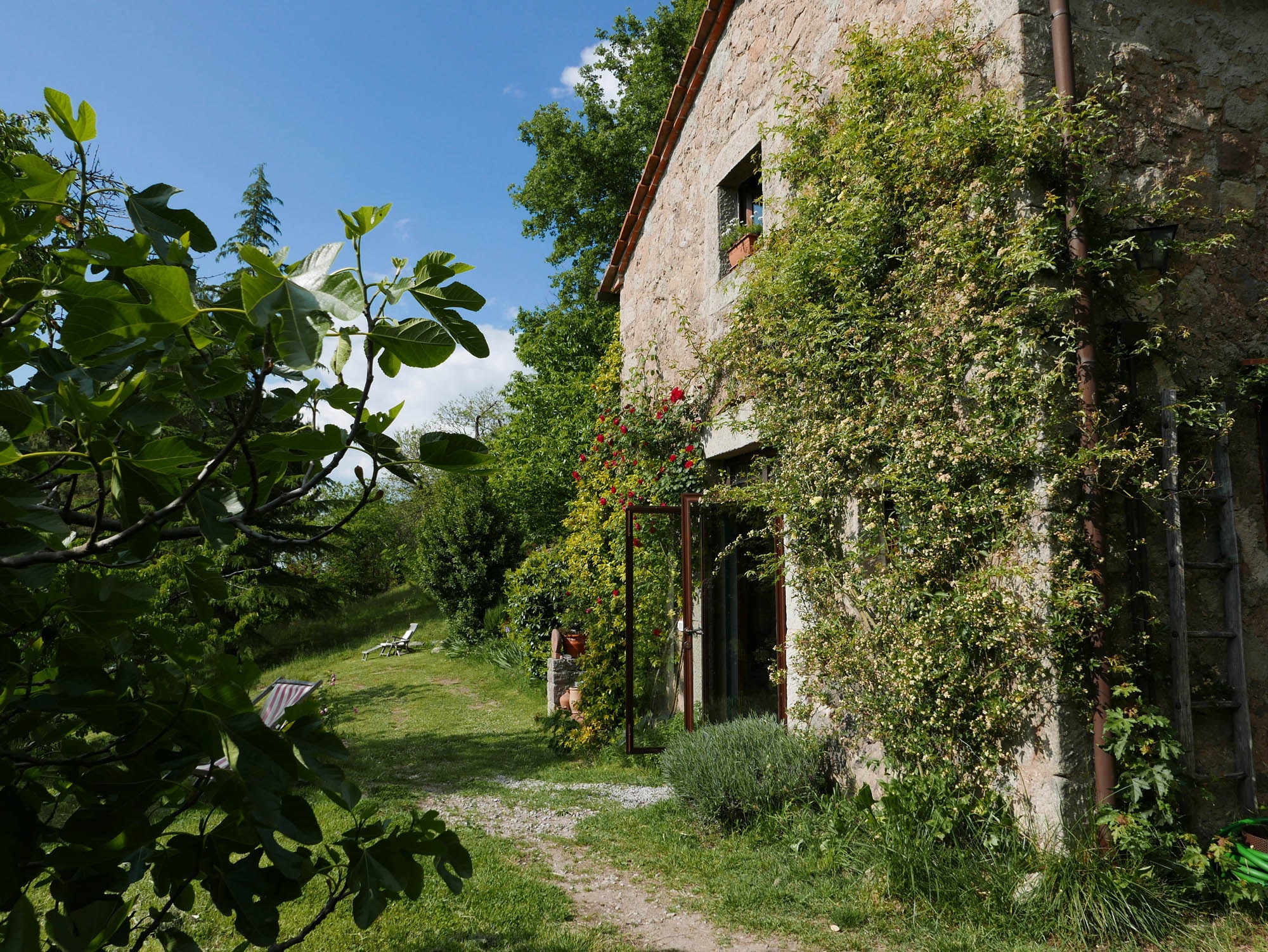 A 250-year-old chestnut dryer stone house