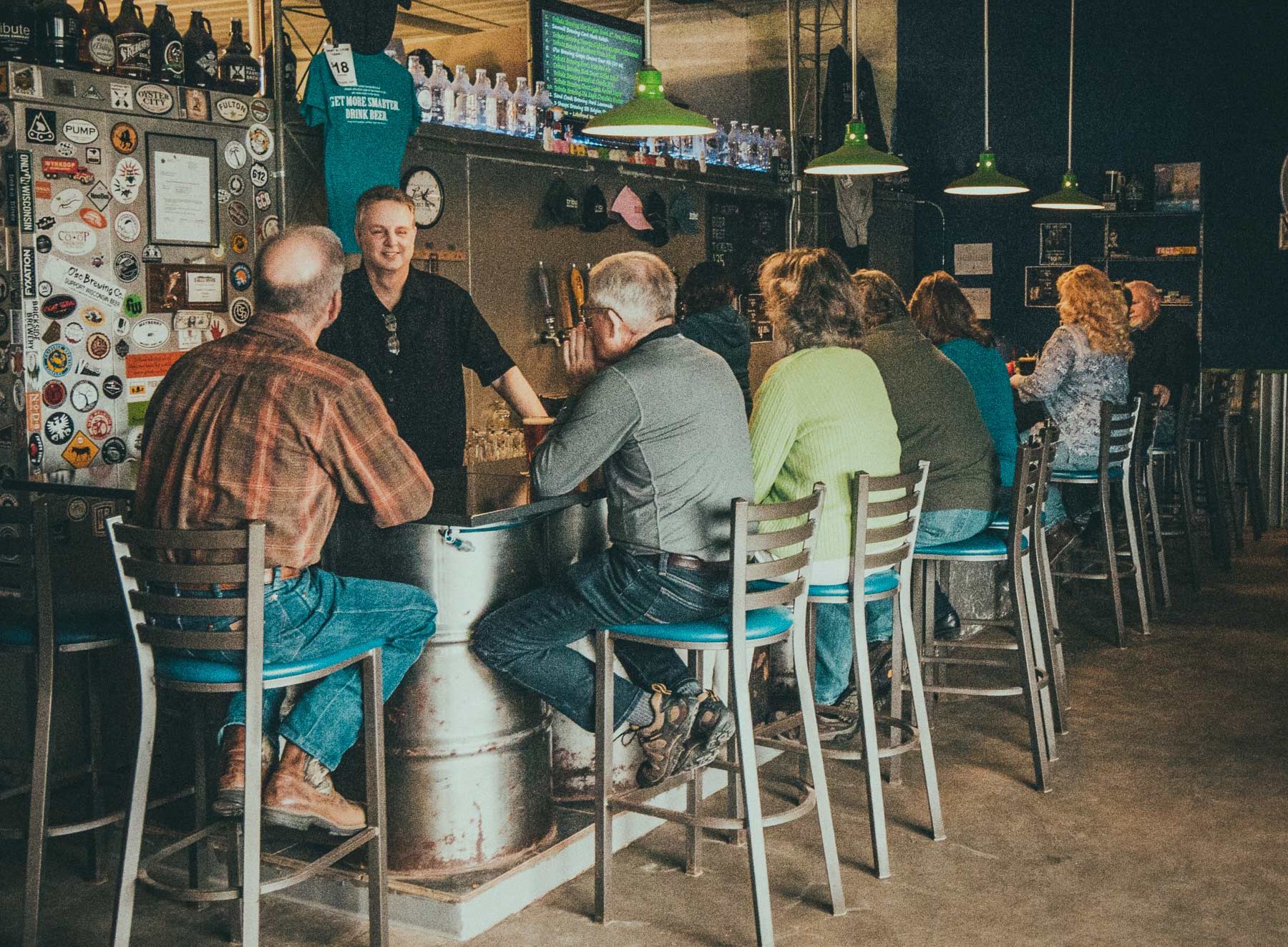 Sit in the taproom or head outside to the patio