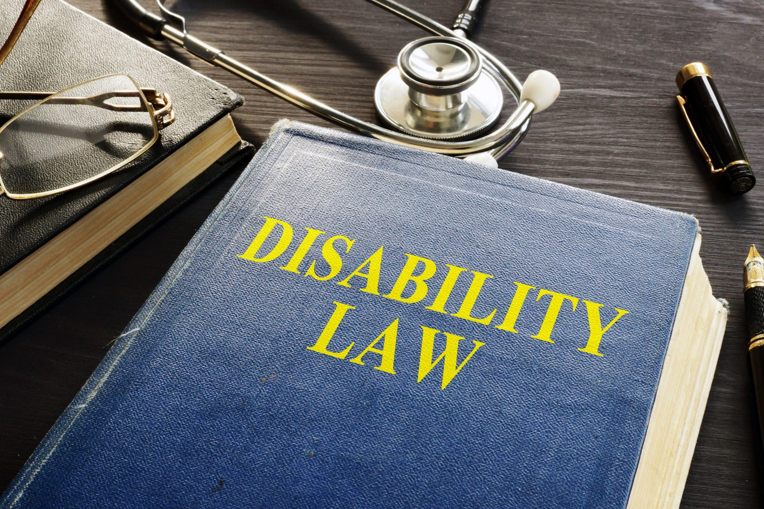 Disability law book on desk