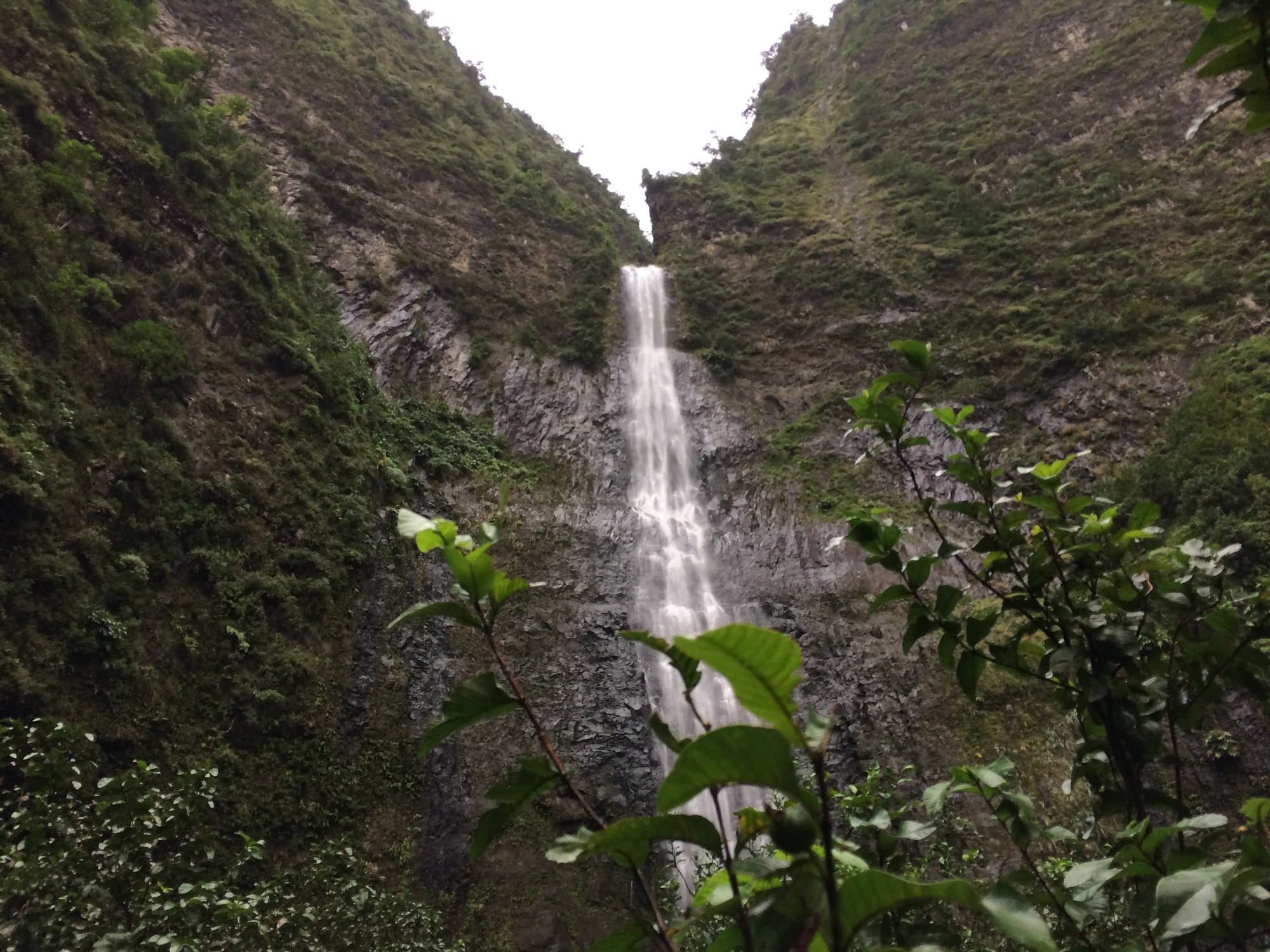 Hanakapiai Falls on Na Pali Coast on Kauai Island