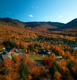 fall foliage around Smugglers' Notch Resort