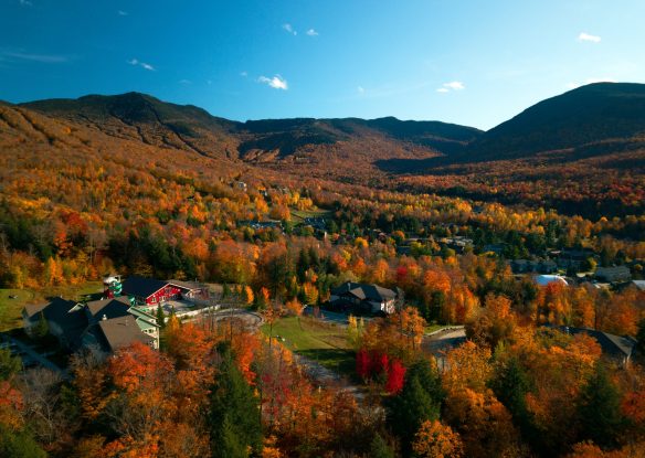 fall foliage around Smugglers' Notch Resort