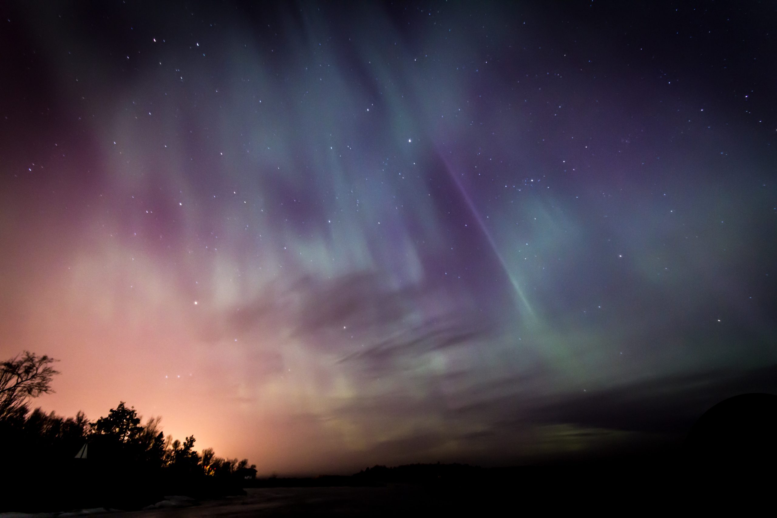 Northern lights in Vermont