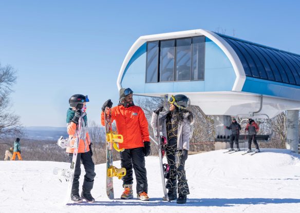 skiers on the slopes at Shawnee Mountain Ski Area