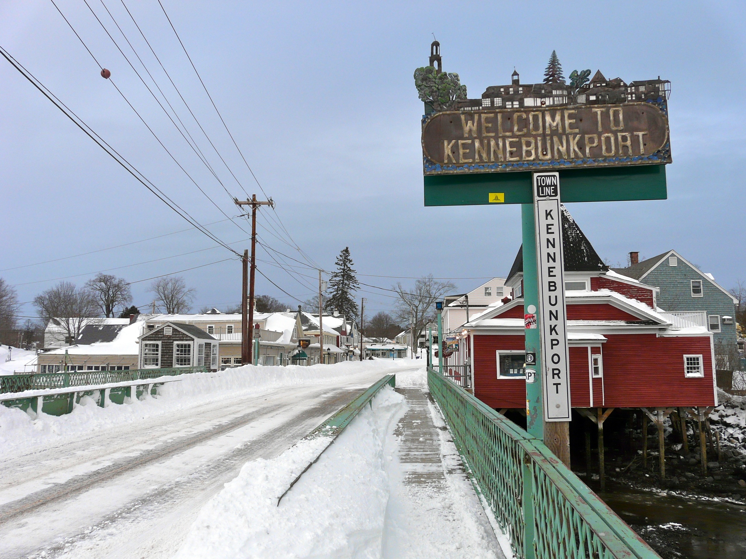 snowy Kennebunkport, Maine