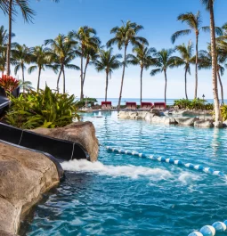 pool with water slide at Sheraton Waikiki