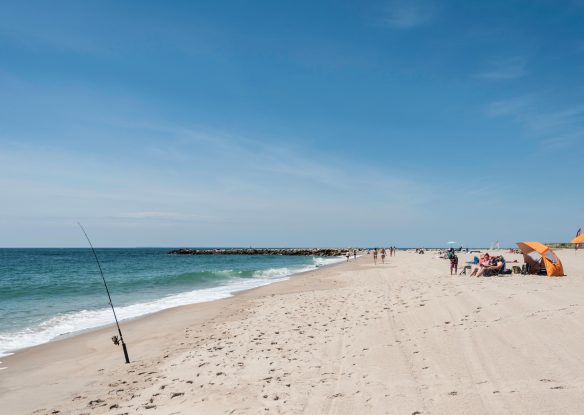 White sand beach in Rhode Island