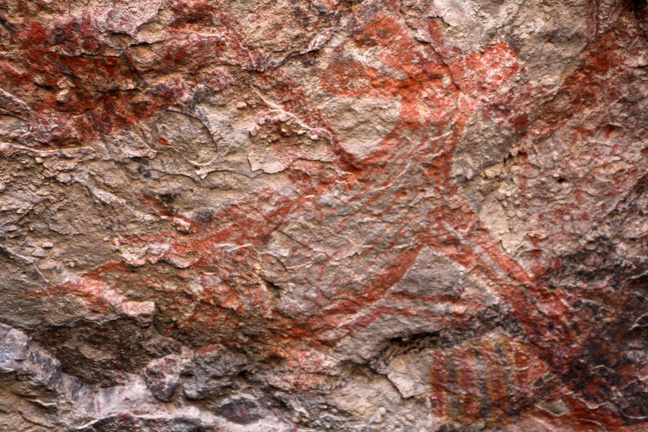 Cave paintings in Cueva del Raton, Baja California Sur, Mexico