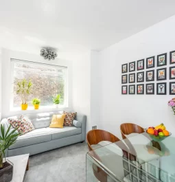 Bright apartment interior with window