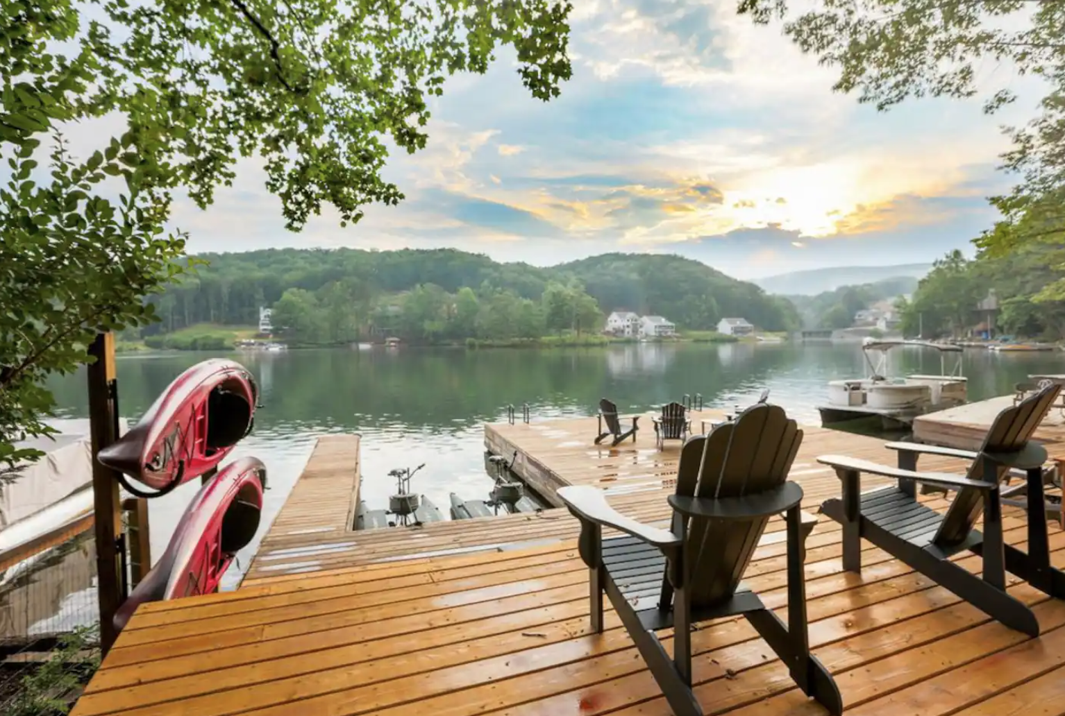 Private Dock at Lake Arrowhead Luxury Cabin