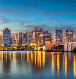 Sunset on the water at West Palm Beach