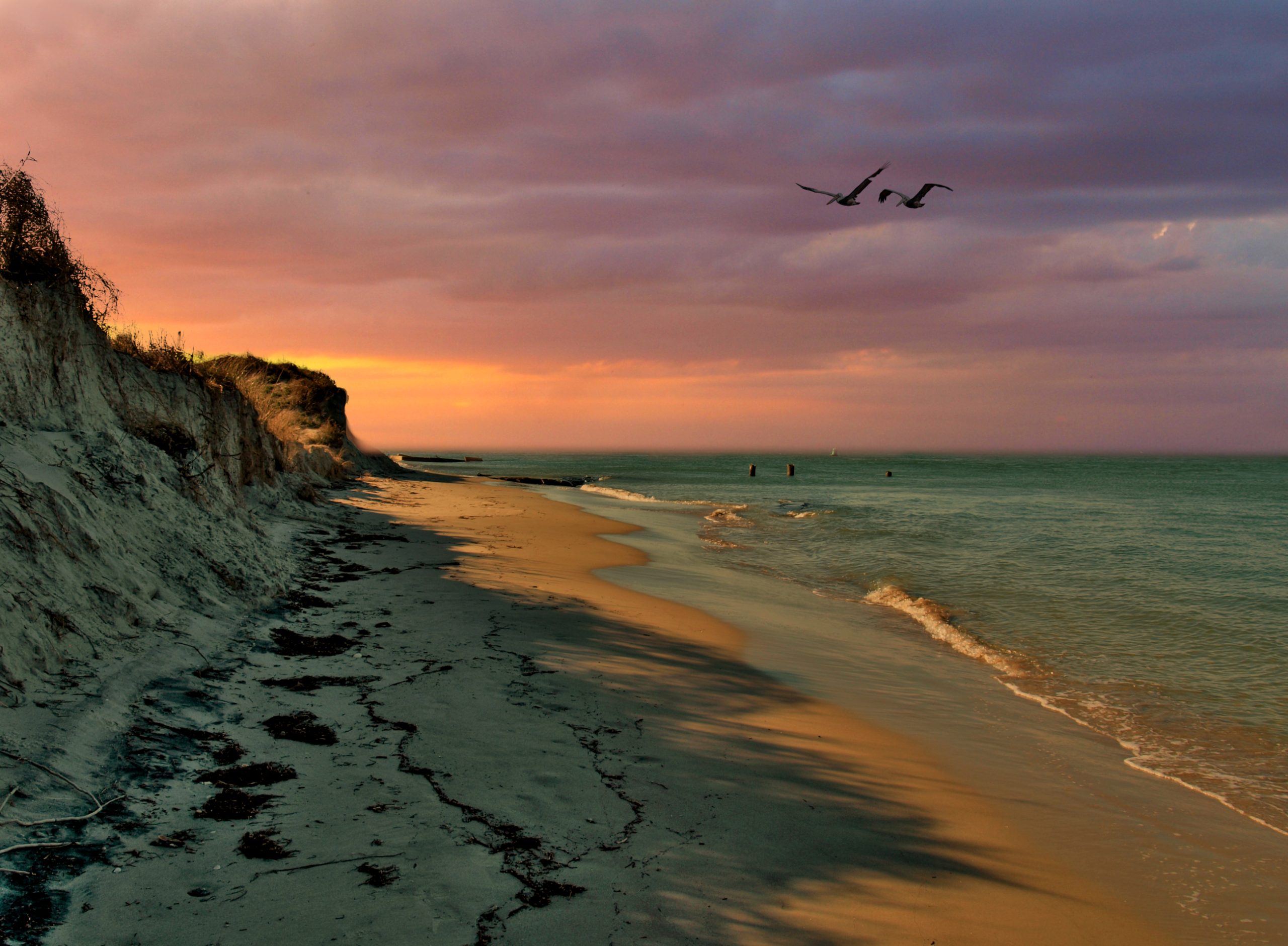 sunset over Ocracoke Island, North Carolina