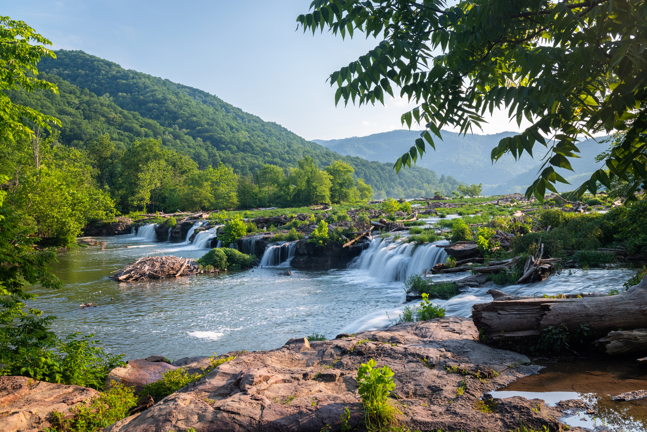 Sandstone Falls in New River Gorge National Park