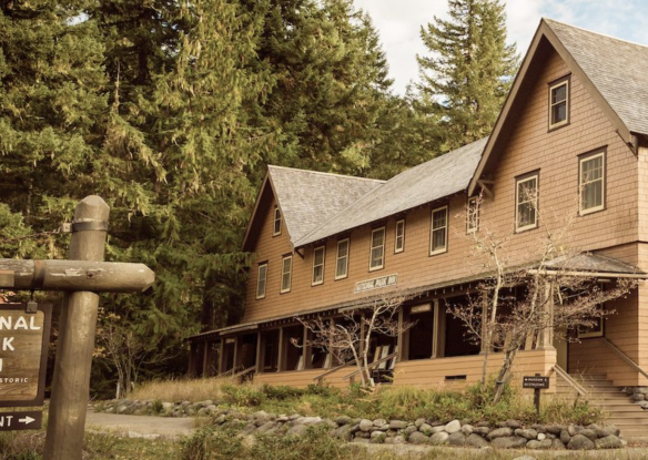 lodge in the woods at a national park