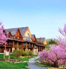 exterior of Big Cedar Lodge in spring