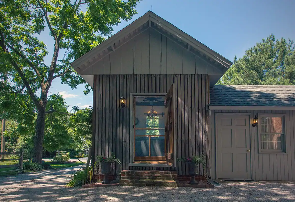 A converted corn crib with comforts of home