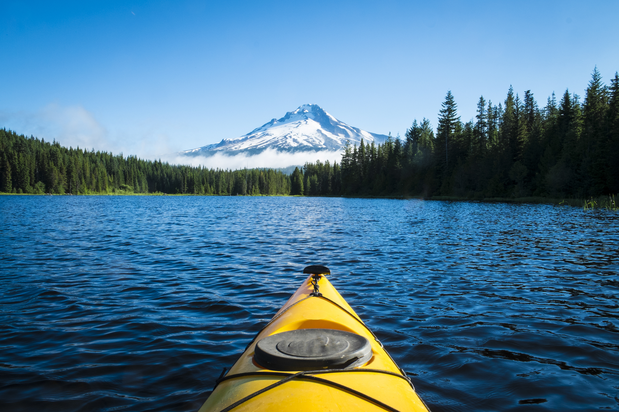 Kayaking in Trillium Lake, Oregon