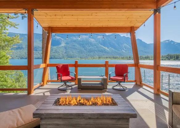 view of deck at lakefront rental