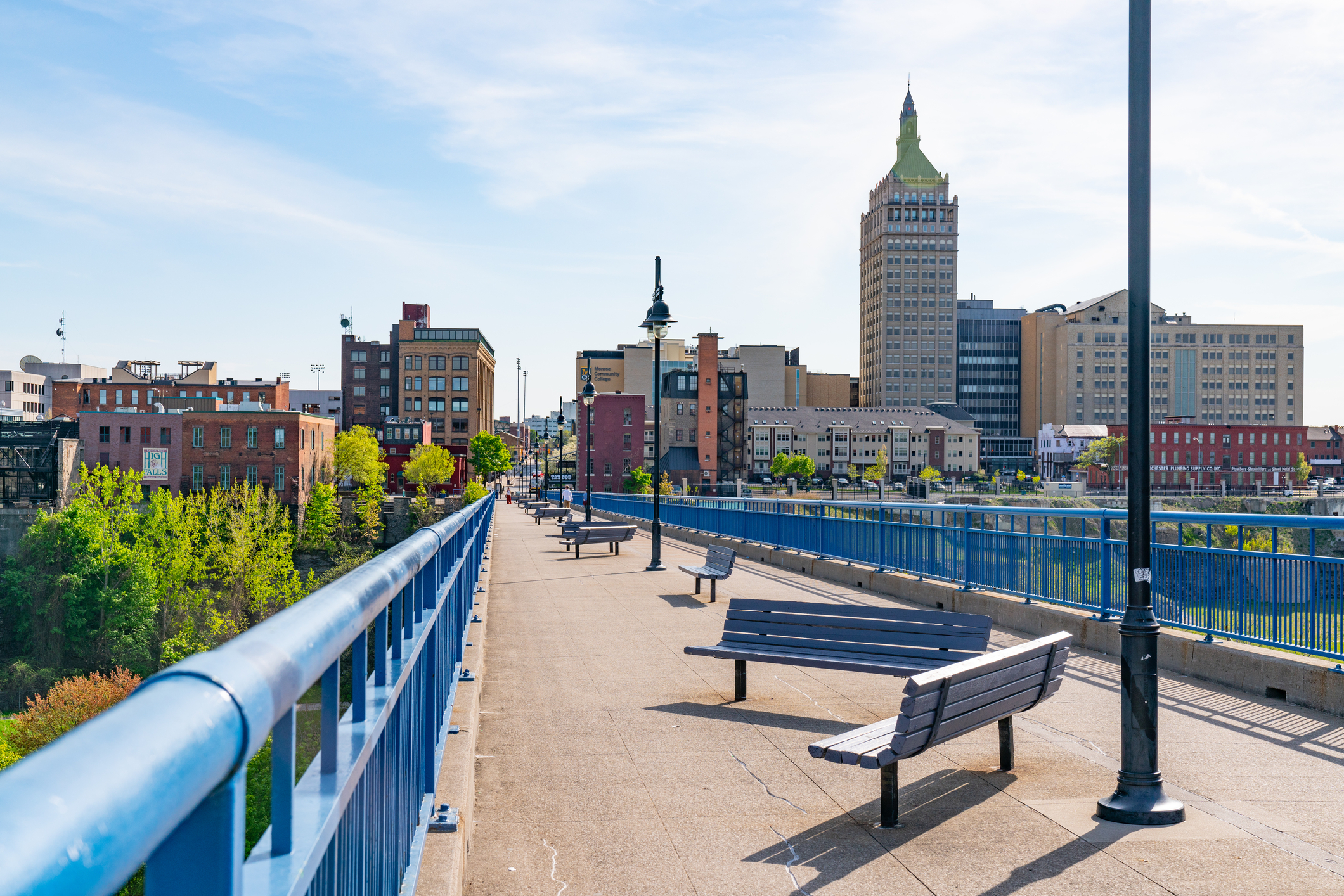 Pont De Rennes Pedestrian Bridge in Rochester, New York