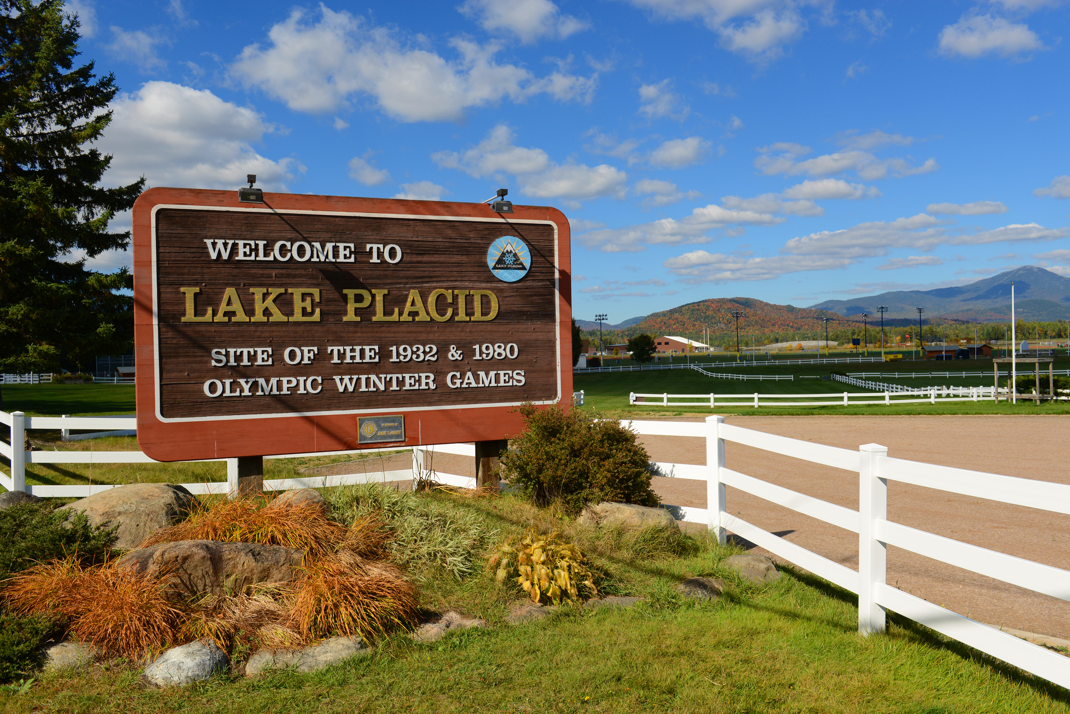 Welcome Sign in Lake Placid, New York