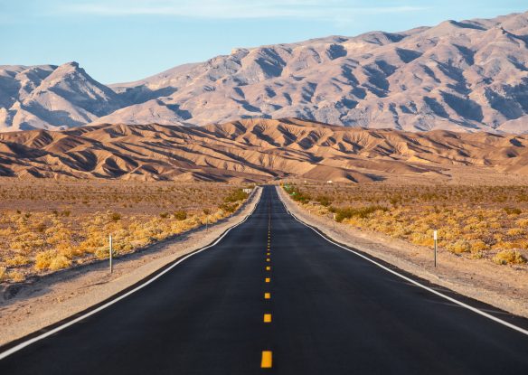 road running through Death Valley National Park