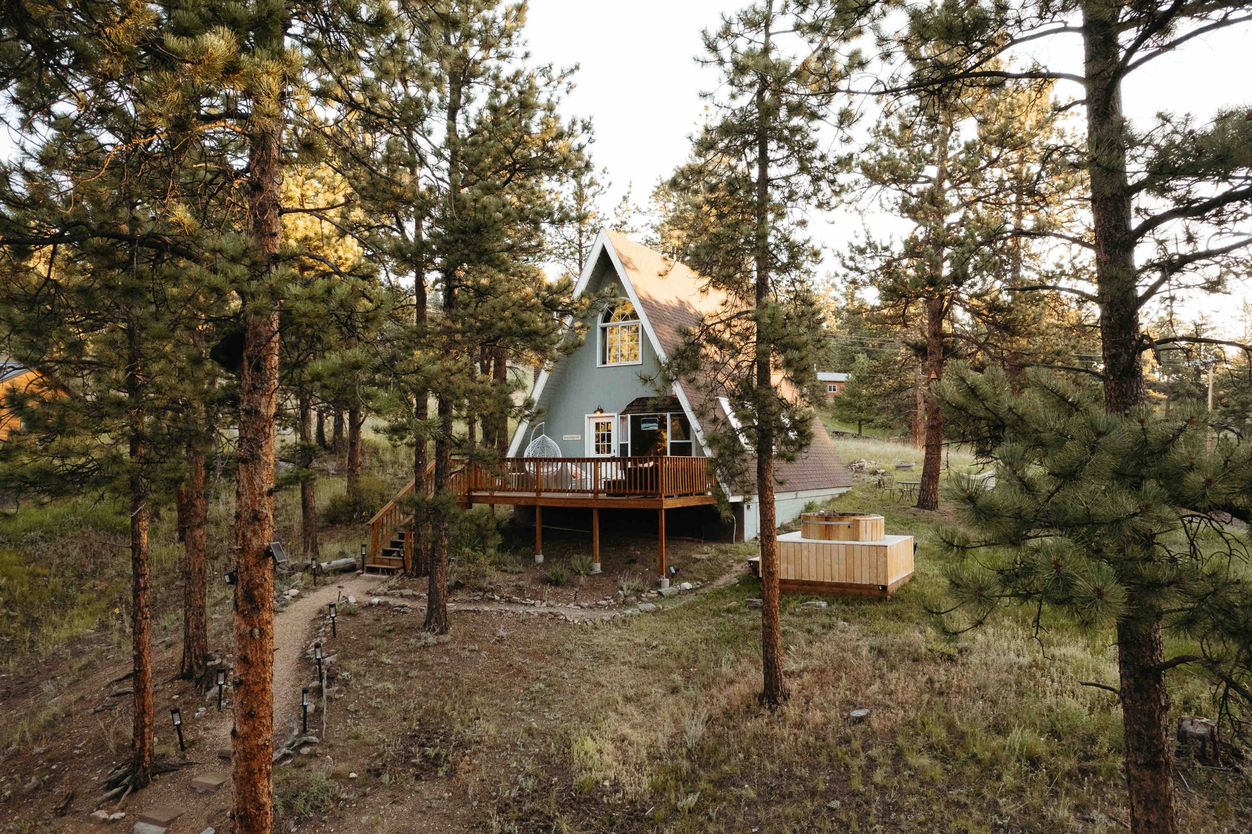 Renovated A-Frame with Cedar Hot Tub and King Bed - Bailey, Colorado