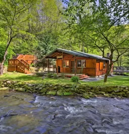 Cabin with wooded property