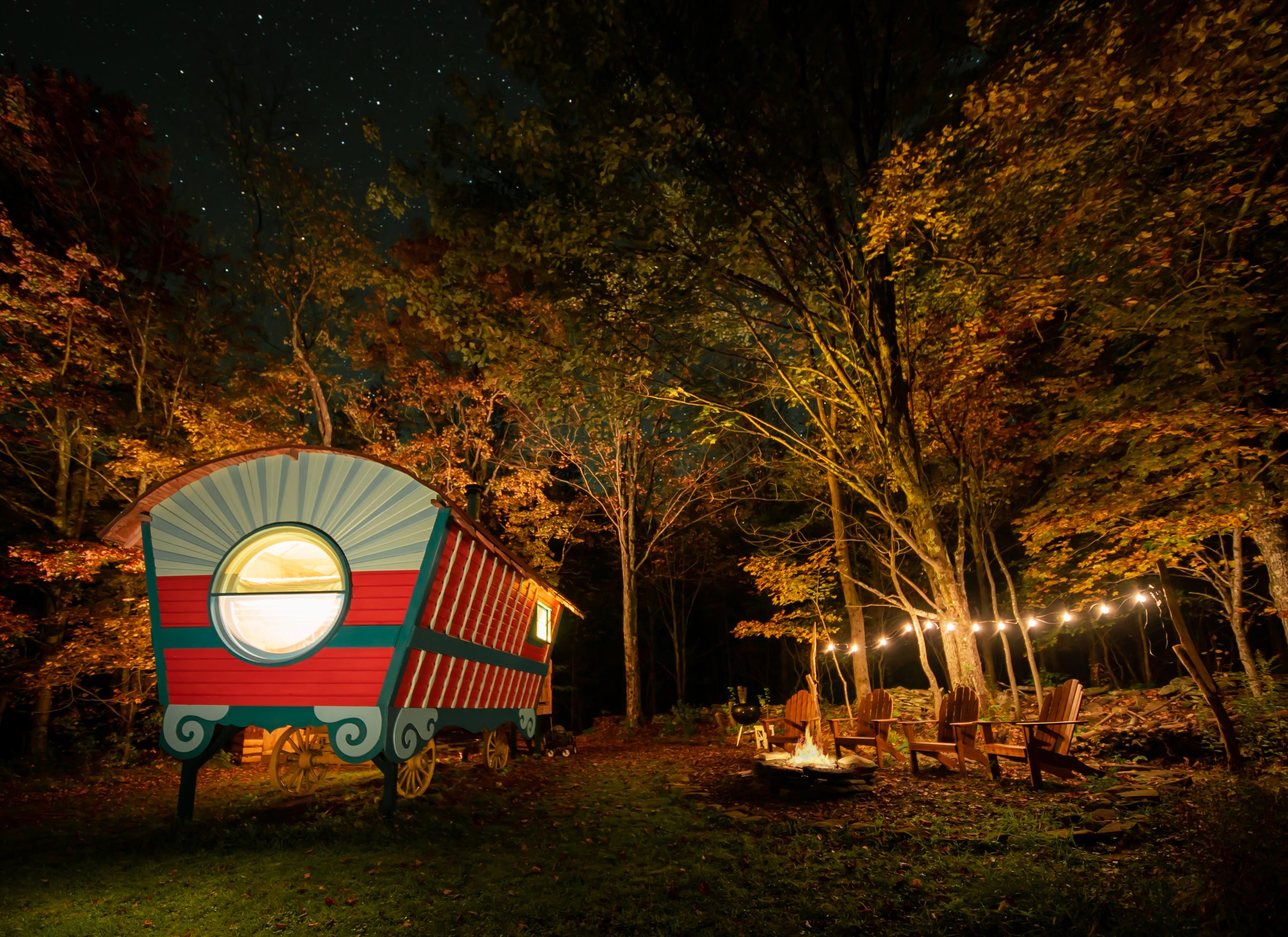 Glamping in New York at Bellfire's Cosmic Nomad