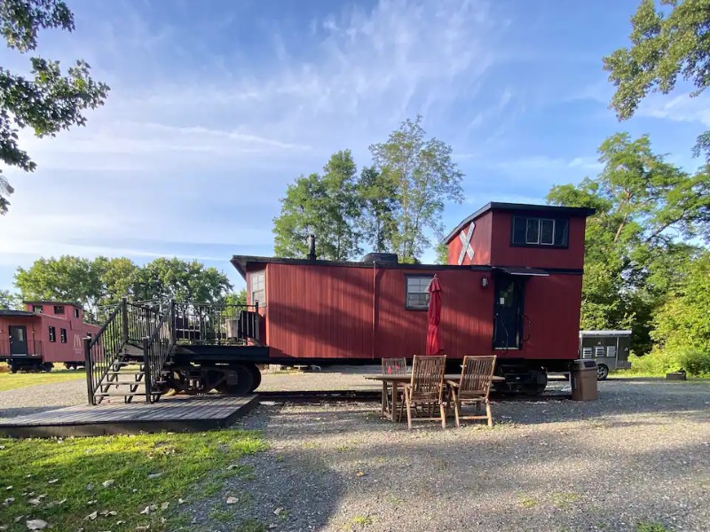 All Aboard! Riverfront FJ&G Caboose